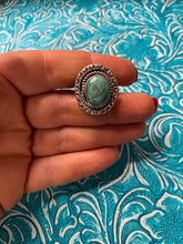 Load image into Gallery viewer, Old Pawn Navajo Sterling Silver &amp; Turquoise Ring Size 9.5