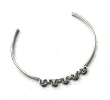 Load image into Gallery viewer, Navajo Sterling Silver &amp; 5 Stone Turquoise Baby Cuff Bracelet