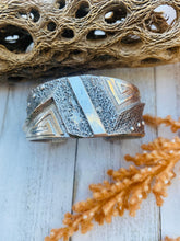 Load image into Gallery viewer, Vintage Navajo Sterling Silver Tufa Cast Cuff Bracelet