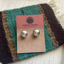 Load image into Gallery viewer, Navajo Sterling Silver Pearl Stud Earrings 12mm