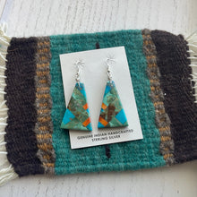 Load image into Gallery viewer, Santo Domingo  Multi Stone Inlay Dangle Earrings