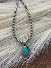 Load image into Gallery viewer, Navajo Sterling Silver &amp; Turquoise Feather Pendant