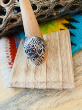 Load image into Gallery viewer, Handmade Sterling Silver Skull Ring Size 10.5