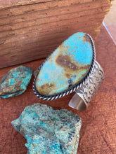 Load image into Gallery viewer, Jennifer Garcia Sterling Silver &amp; Royston Turquoise Cuff Bracelet
