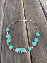Load image into Gallery viewer, Navajo Sterling Silver and Turquoise Necklace 16Inch