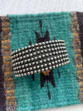 Load image into Gallery viewer, Navajo Sterling Silver Bracelet Cuff Signed D Wylie