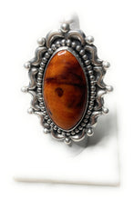 Load image into Gallery viewer, Navajo Spiny Sterling Silver Adjustable Ring Signed