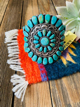 Load image into Gallery viewer, Old Pawn Vintage Navajo Turquoise &amp; Sterling Silver Cuff Bracelet