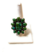 Load image into Gallery viewer, Navajo Turquoise and Sterling Silver Ring Size 8
