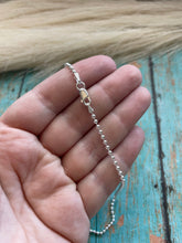 Load image into Gallery viewer, 3mm Sterling Silver Pearl Beaded 16” Necklace
