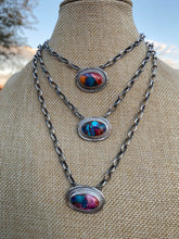 Load image into Gallery viewer, Navajo Sherbet Mojave &amp; Sterling Necklace