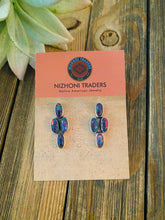 Load image into Gallery viewer, Navajo Pink Dream Mohave &amp; Sterling Silver Post Earrings