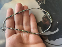 Load image into Gallery viewer, Navajo Sterling Silver &amp; Turquoise Beaded Necklace 14 Inch