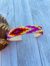 Load image into Gallery viewer, Navajo Made Beaded Leather Bracelet