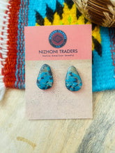 Load image into Gallery viewer, Navajo Turquoise &amp; Sterling Silver Stud Earrings