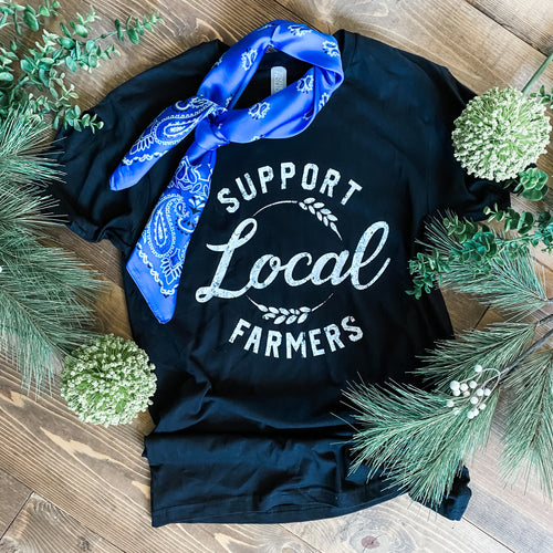 Tee - Support Local Farmers (Black)