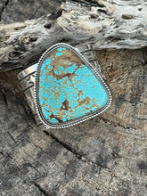 Load image into Gallery viewer, Navajo Sterling Silver Number 8 Turquoise Jumbo Bracelet Cuff