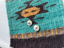 Load image into Gallery viewer, Zuni Sterling Silver &amp; Turquoise Round 1/2 Inch Stud Earrings