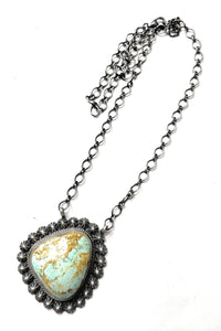 Navajo Sterling Silver And Turquoise Necklace By Tom Loy