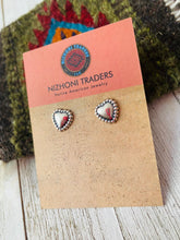 Load image into Gallery viewer, Navajo Sterling Silver Heart Stud Earrings