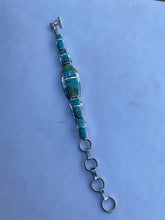 Load image into Gallery viewer, Navajo Sonoran Mountain, Sonoran Gold &amp; Kingman Turquoise Link Bracelet