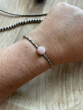 Load image into Gallery viewer, Navajo Pink Conch &amp; Sterling Silver Adjustable Cuff Bracelet