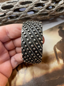 Navajo Sterling Silver Cuff Bracelet Signed
