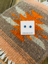 Load image into Gallery viewer, Navajo Sterling Silver &amp; Lapis Mini Stud Earrings
