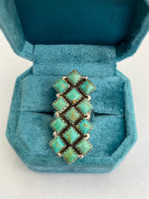 Load image into Gallery viewer, Nizhoni “The Andy” Handmade Kingman Turquoise And Sterling Silver Adjustable Ring
