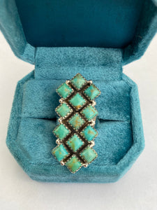 Nizhoni “The Andy” Handmade Kingman Turquoise And Sterling Silver Adjustable Ring