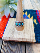 Load image into Gallery viewer, Navajo Turquoise and Sterling Silver Band Ring