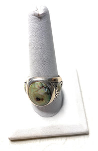 Old Pawn Navajo Sterling Silver & Fire Opal Ring Size 11