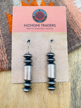 Load image into Gallery viewer, Navajo Sterling Silver Pearl Beaded Tube Dangle Earrings