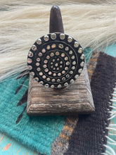 Load image into Gallery viewer, Navajo Sterling Silver Adjustable Circle Statement Ring Signed