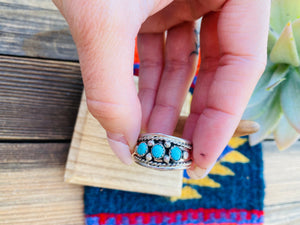 Navajo Turquoise and Sterling Silver Band Ring