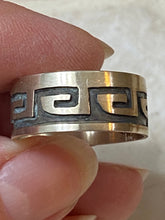 Load image into Gallery viewer, Sterling Silver Tribal Ring Size 10.25