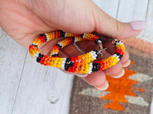 Load image into Gallery viewer, Navajo Handmade Beaded Hoop Earrings