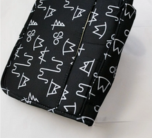Load image into Gallery viewer, Black Cattle Brand Shower Tote